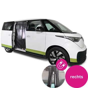 VanQuito Moskitonetz für VW ID BUZZ Schiebetür kurzer Radstand Magnetreißverschluss